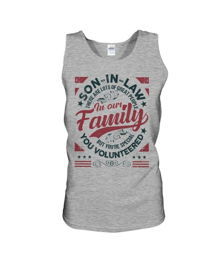 Gift For Son In Law Vintage Paisley Design You Volunteered Unisex Tank Top