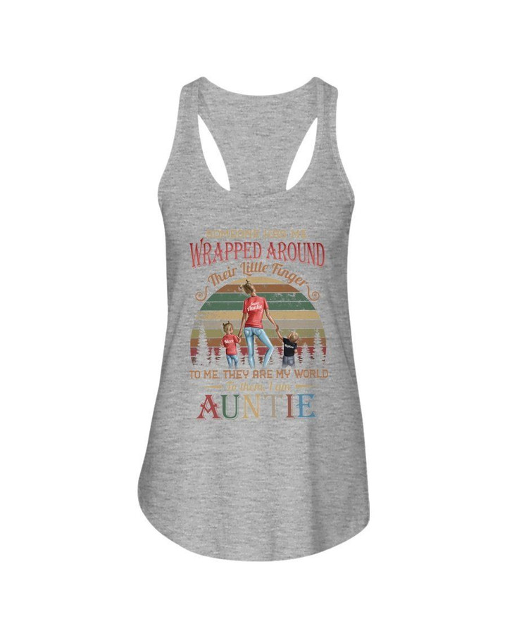 Their Little Fingers To Me They Are My World Gift For Auntie Ladies Flowy Tank