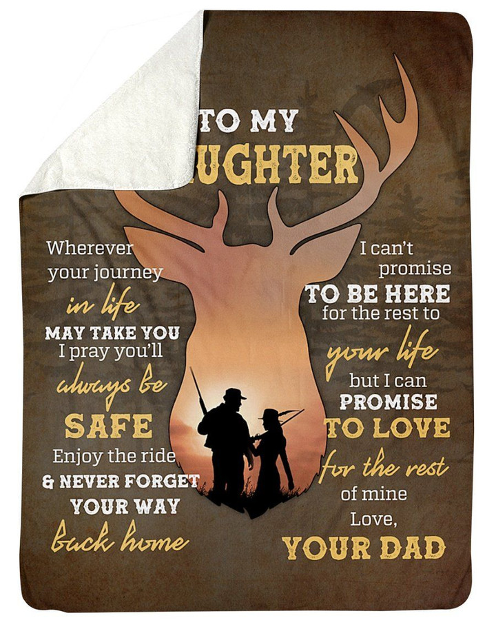 Your Journey In Life May Take You Dad Gift For Daughter Sherpa Blanket