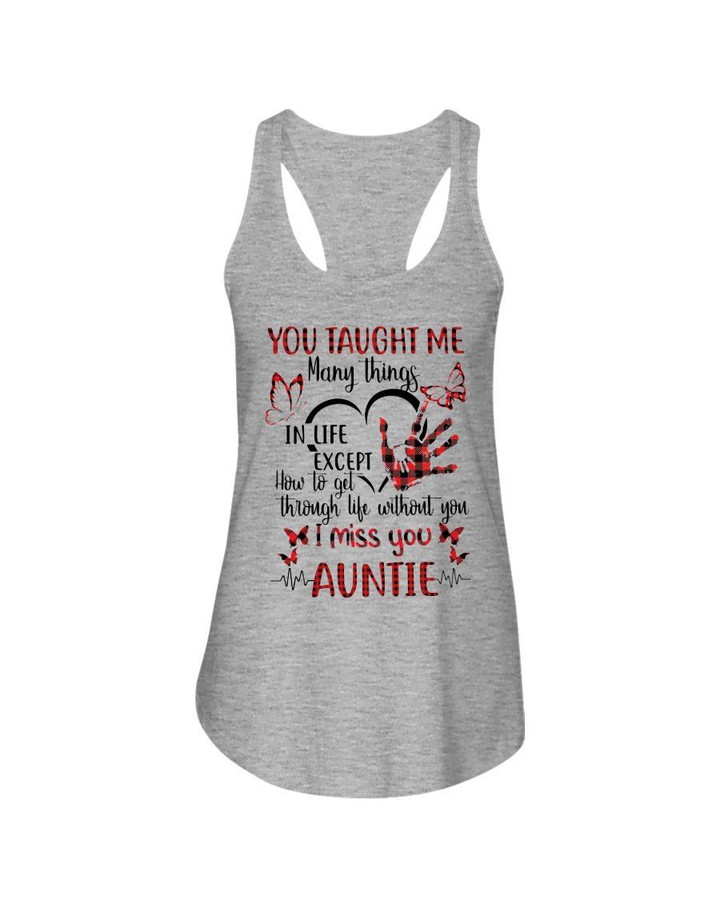 Angel Auntie You Taught Me Many Things Gift For Family Ladies Flowy Tank