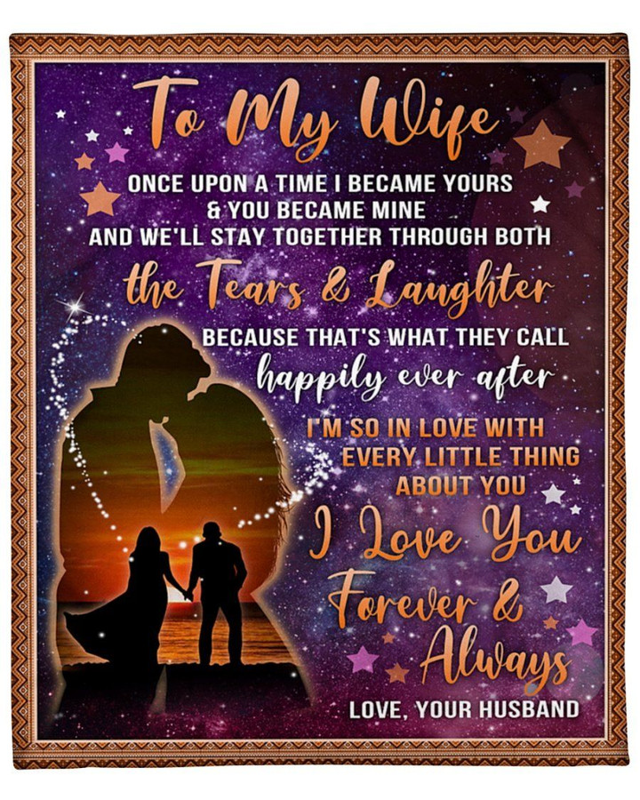 Once Upon A Time I Became Yours Galaxy Gift For Wife Sherpa Fleece Blanket Sherpa Blanket