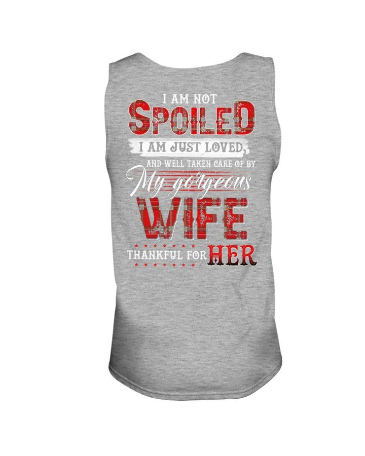 I'm Not Spoiled Plaid Red Gift For Life Partner Unisex Tank Top