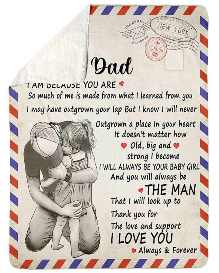 Letter Gift For Dad Thank You For The Love And Support Sherpa Fleece Blanket Sherpa Blanket