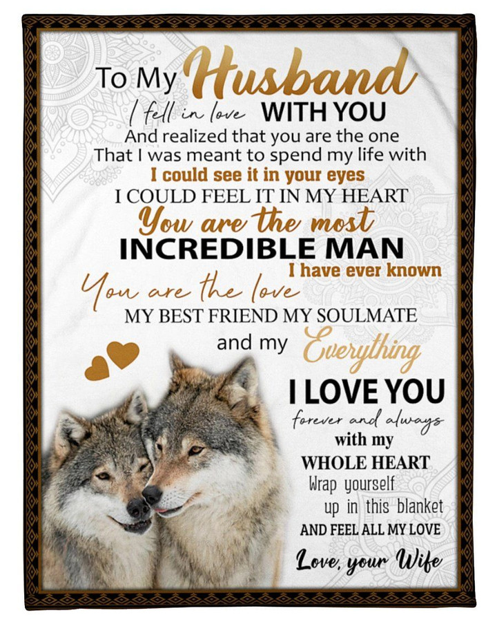 You Are The Love Wife Gift For Husband Wolf Sherpa Fleece Blanket Sherpa Blanket