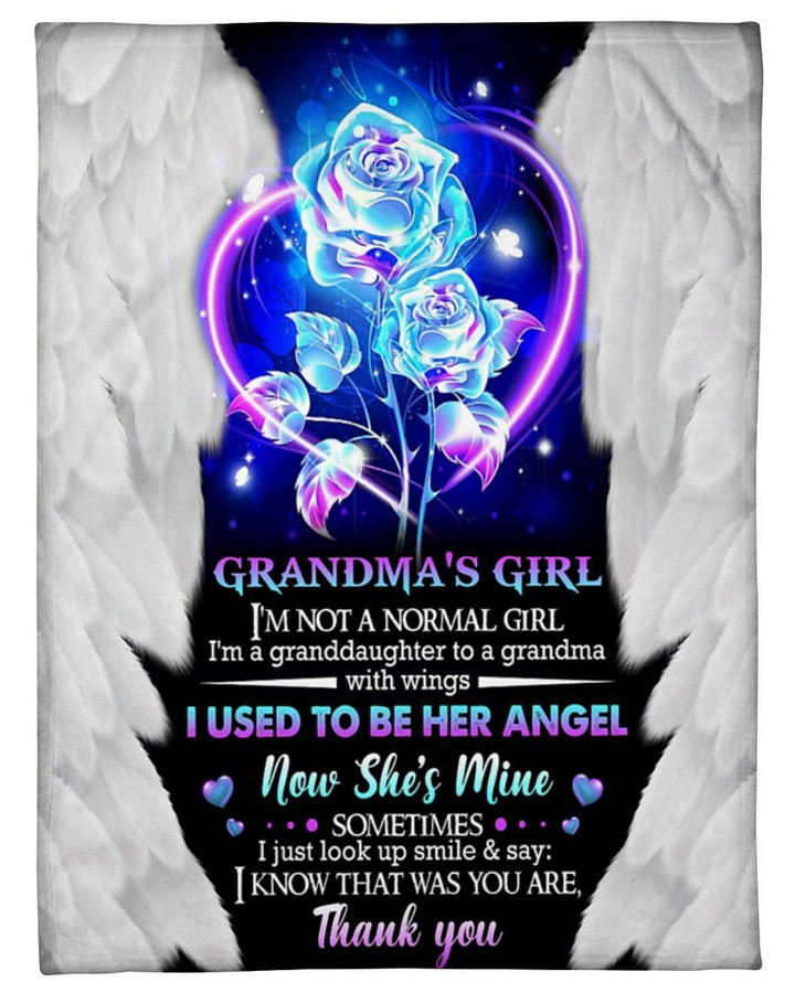 Magical Rose Gift For Angel Grandma I Know That Was You Are Sherpa Fleece Blanket