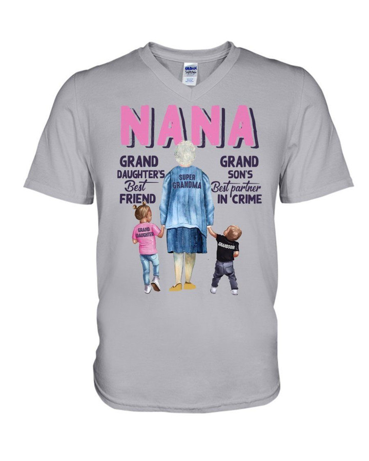 Gift For Nana Best Friend Best Partner In Crime Guys V-Neck