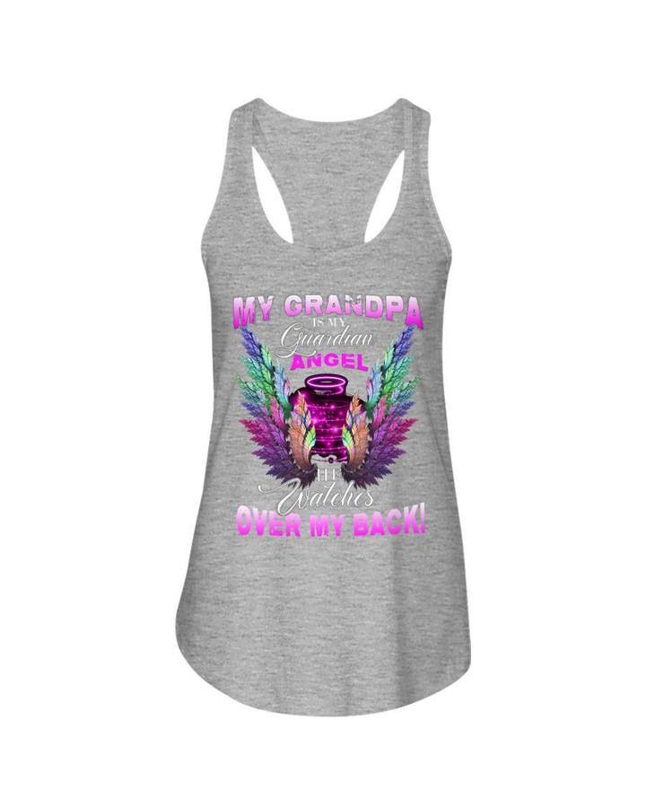 Gift For Family My Grandpa Is My Guardian Angel Ladies Flowy Tank