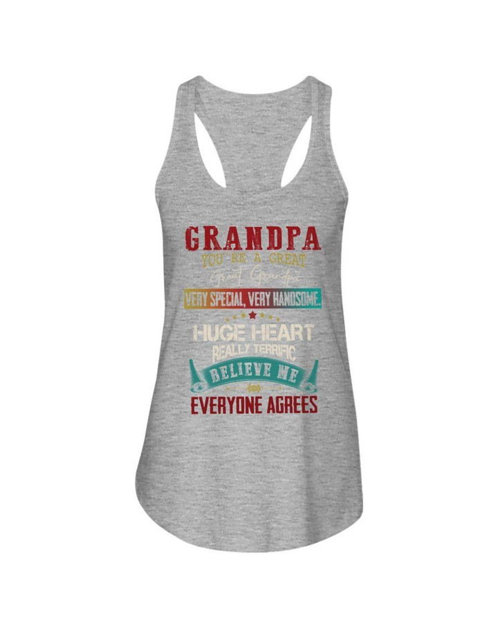 Grandchild Gift For Grandpa Very Special Huge Heart Ladies Flowy Tank