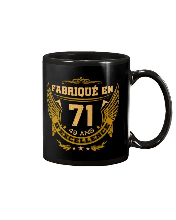 Fabrique En 71 49 Ans D'excellence Unique Custom Design Mug