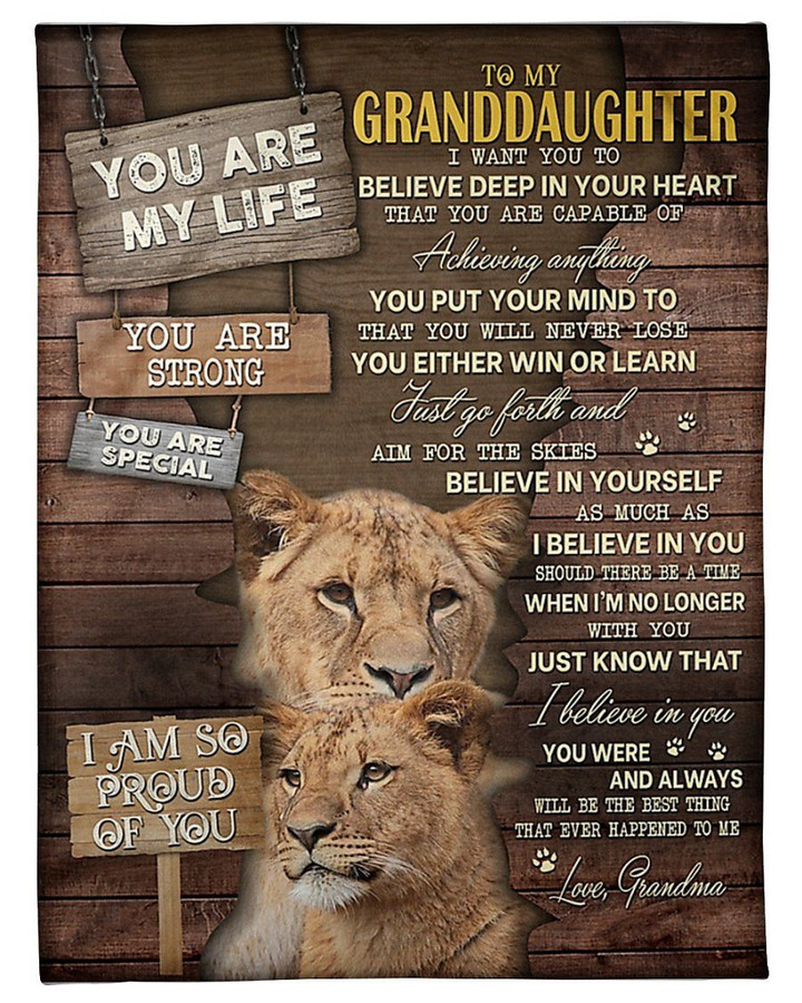 You Are Special Lion Grandma Gift For Granddaughter Sherpa Fleece Blanket Sherpa Blanket