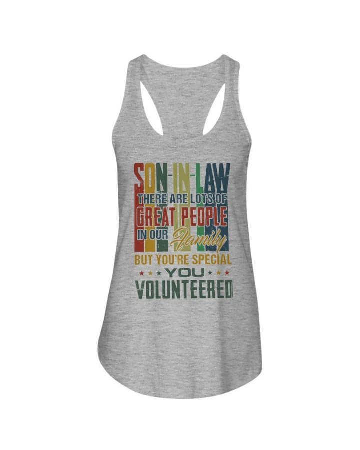 Gift For Son In Law Vintage Design You Volunteered Ladies Flowy Tank