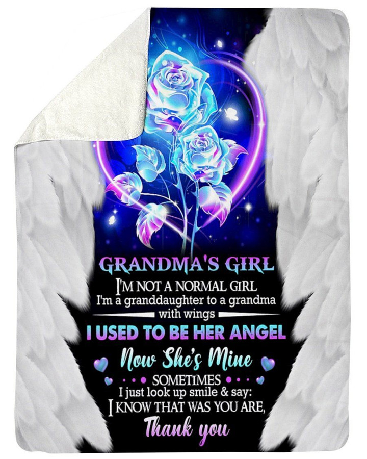 Magical Rose Gift For Angel Grandma I Know That Was You Are Sherpa Blanket