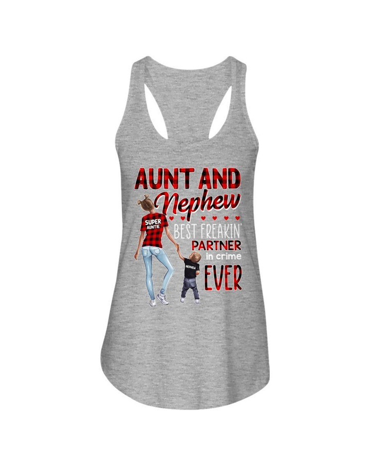 Aunt And Nephew Best Freaking Partner In Crime Ever Gift For Family Ladies Flowy Tank