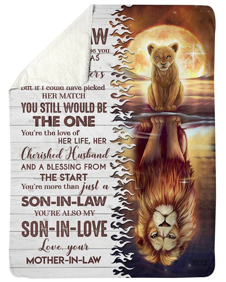 A Blessing From The Start Lion Gift For Son In Law Sherpa Blanket