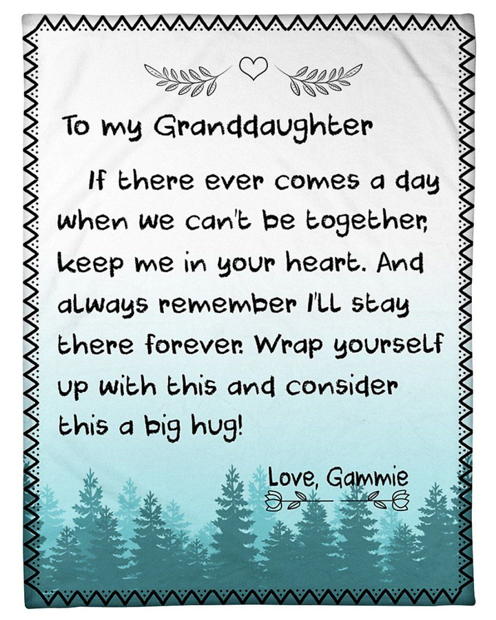 Lovely Gift For Granddaughter Keep Me In Your Heart Sherpa Fleece Blanket