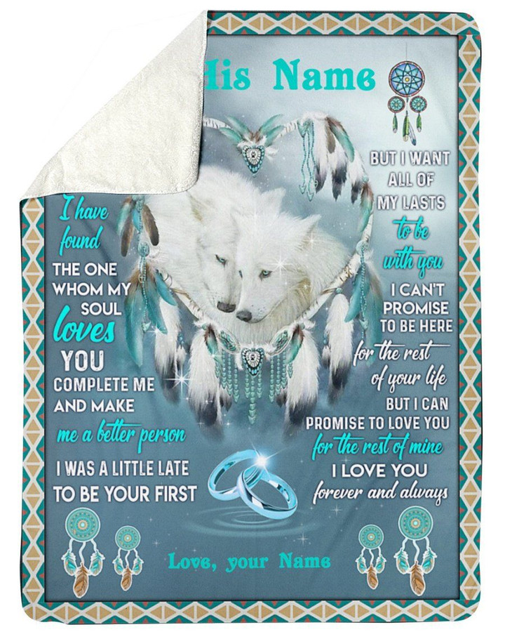 Dreamcatcher Gift For Husband You Make Me A Better Person Sherpa Fleece Blanket Sherpa Blanket