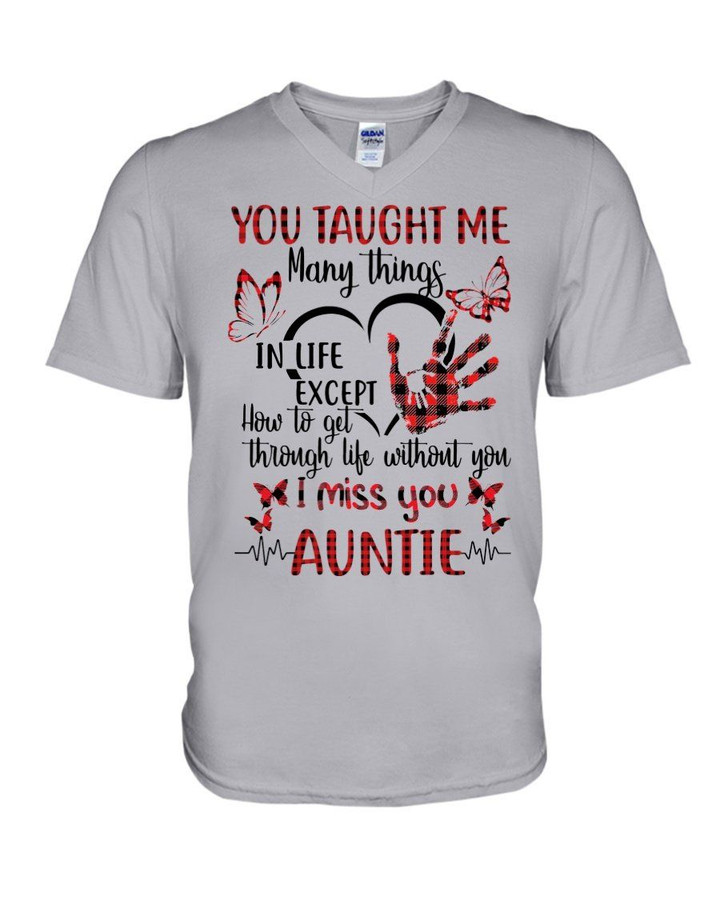 Angel Auntie You Taught Me Many Things Gift For Family Guys V-Neck