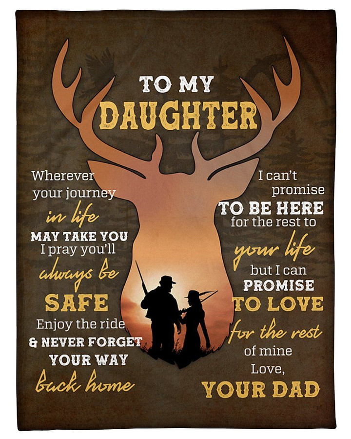 Your Journey In Life May Take You Dad Gift For Daughter Sherpa Fleece Blanket