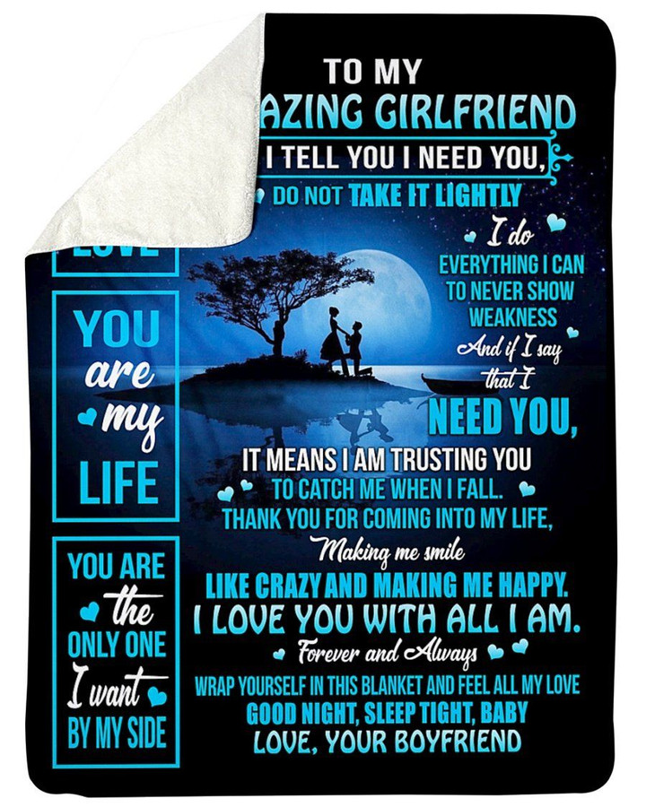 You Are My Life Gift For Girlfriend Sherpa Fleece Blanket Sherpa Blanket