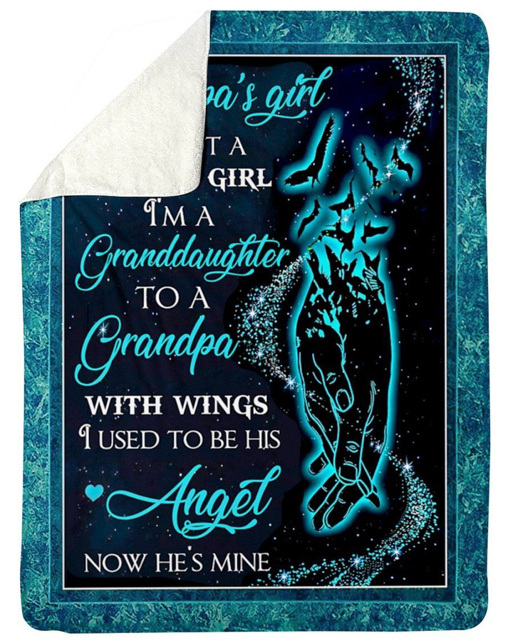 Gift For Grandpa I'm Not A Normal Girl Raven Sherpa Blanket