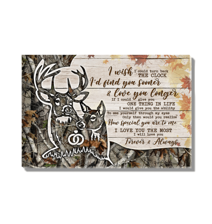 Buck And Doe Gift For Wife Love You Longer Matte Canvas