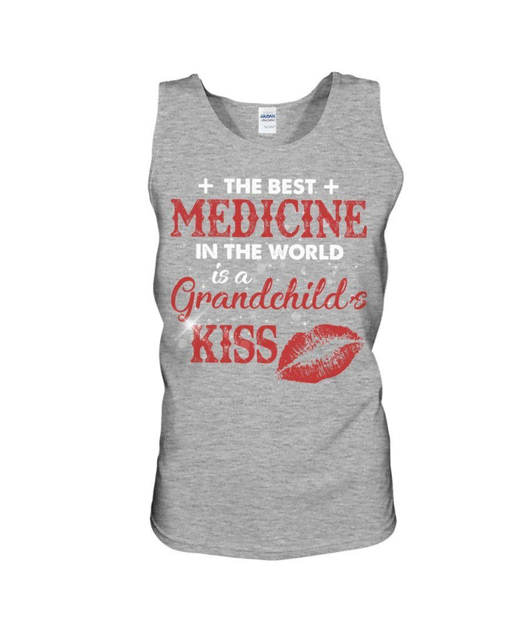 Gift For Grandpa The Best Medicine In The World Is A Grandchild's Kiss Unisex Tank Top