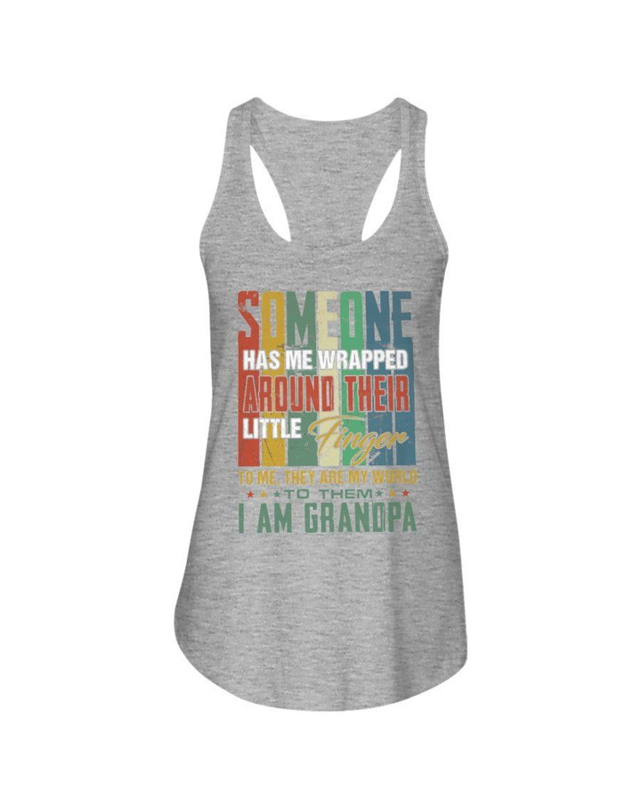 Gift For Granpa They Are My World Vintage Design Ladies Flowy Tank