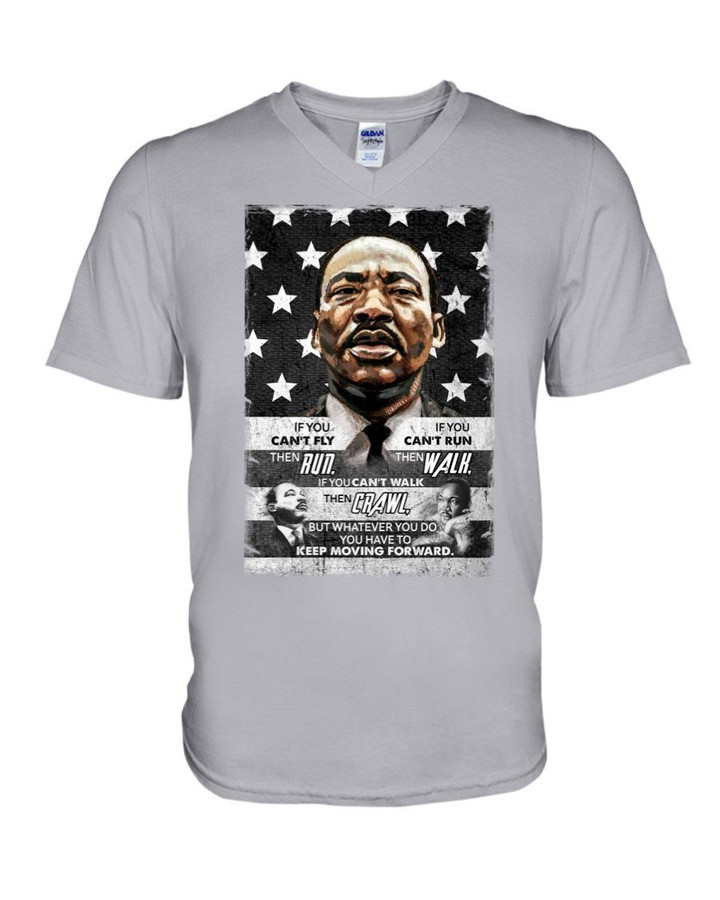 Martin Luther King If You Can't Fly Then Run Gift For People Guys V-Neck
