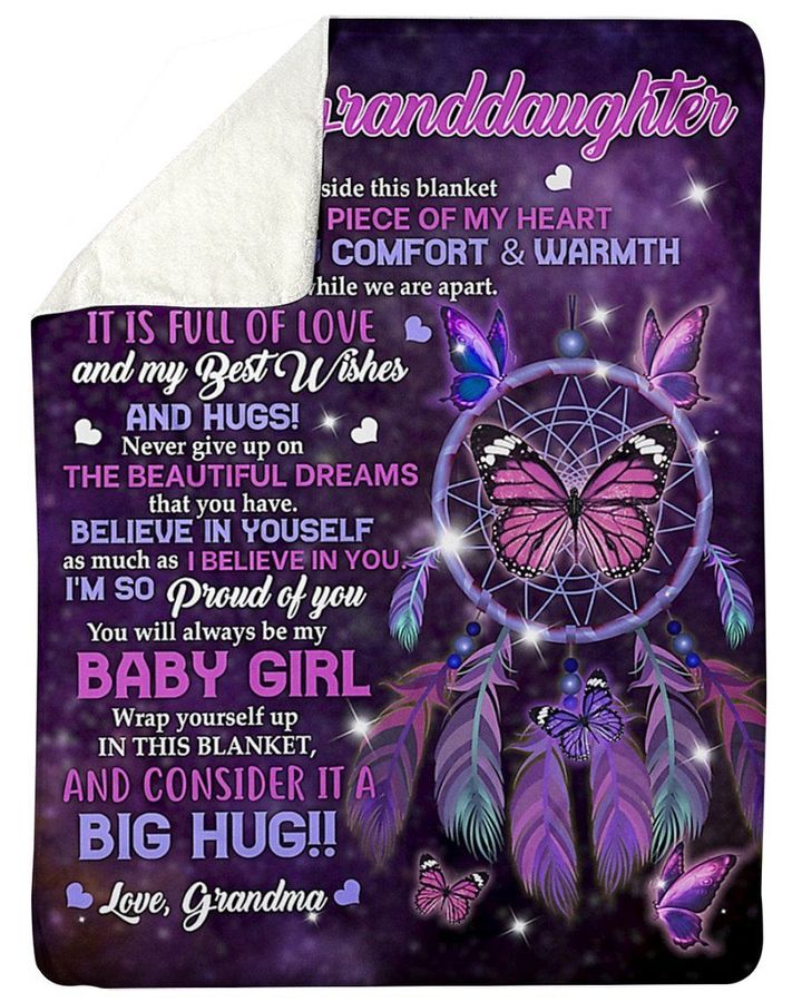 It Is Full Of Love Purple Dream Catcher Grandma Gift For Granddaughter Sherpa Fleece Blanket Sherpa Blanket