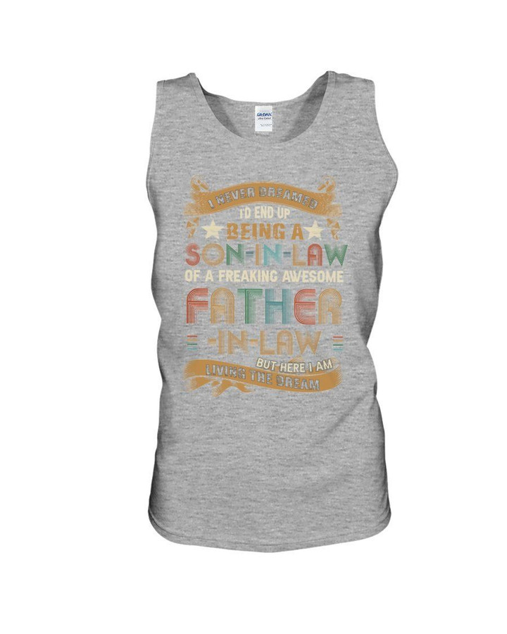 Family Gift Vintage A Son In Law Of A Freaking Awesome Father In Law Unisex Tank Top