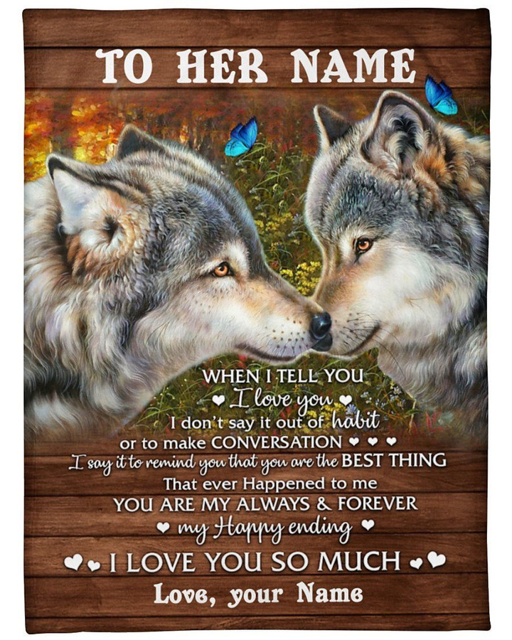 Gift For Wife Wolf Couple You Are My Always And Forever Sherpa Fleece Blanket Sherpa Blanket