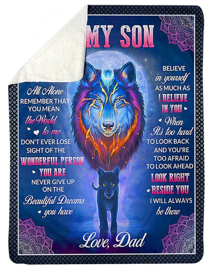 I Will Always Be There For You Dad Gift For Son Sherpa Blanket