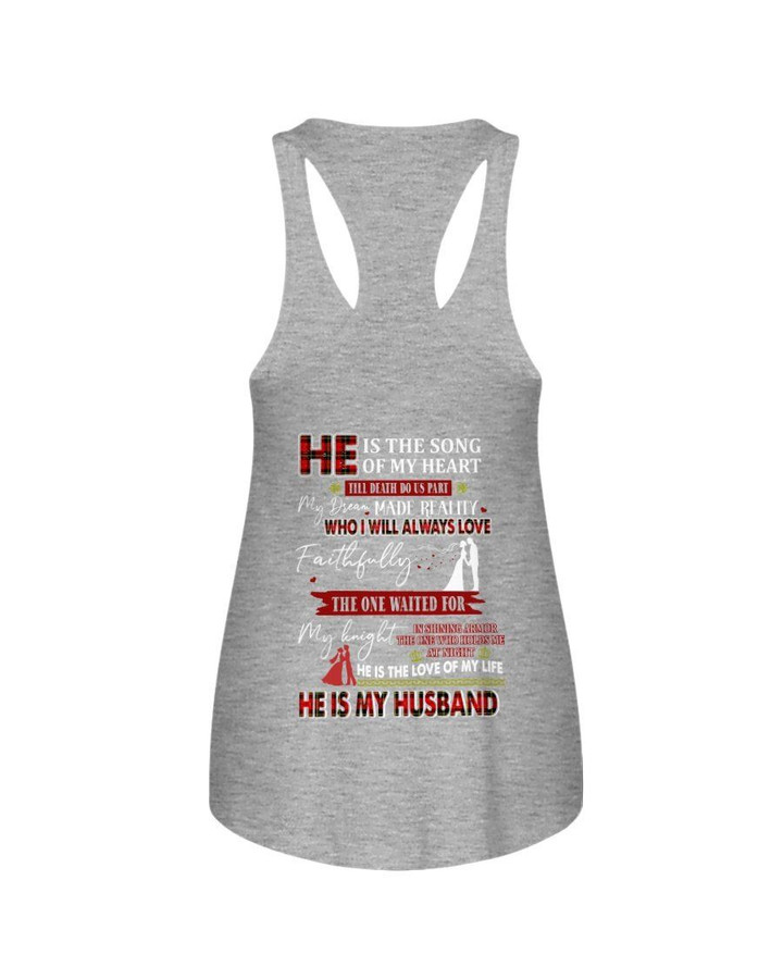 He Is The Song Of My Heart Gift For Husband Ladies Flowy Tank
