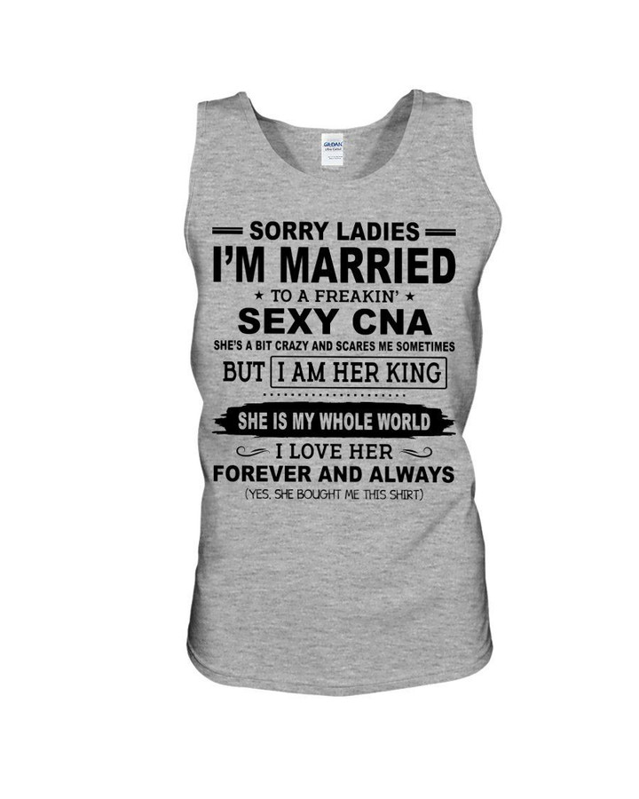 I'm Married To A Freaking Sexy Cna Gift For Husband Unisex Tank Top