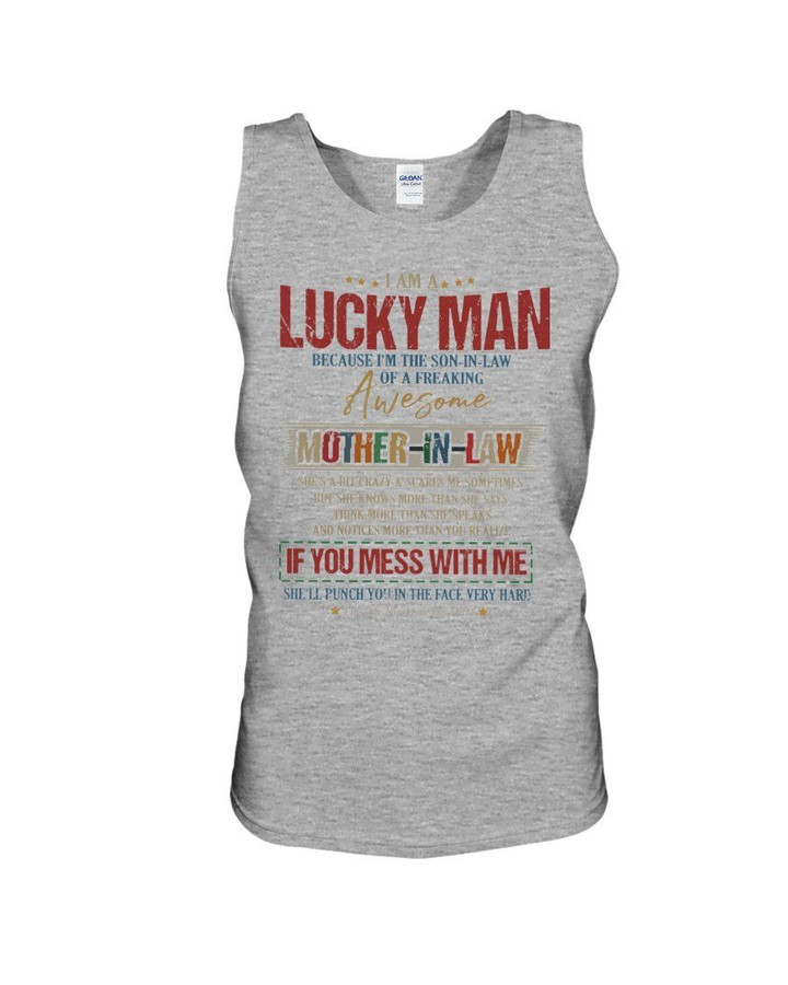 I Am A Lucky Man Because I'm The Son In Law Gift For Family Unisex Tank Top