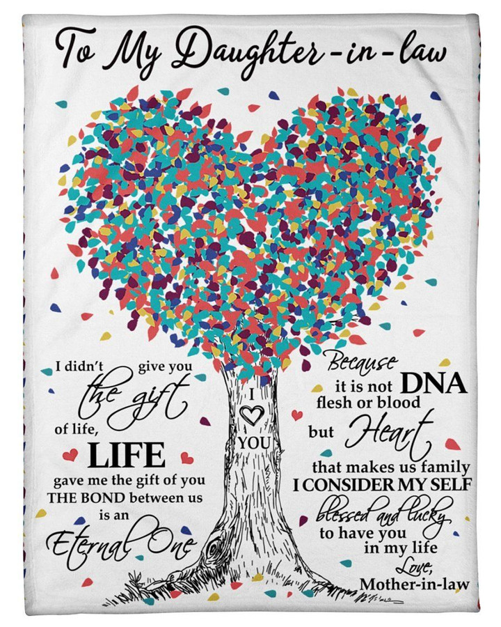Heart Tree The Bond Between Us Sherpa Fleece Blanket Gift For Daughter In Law Sherpa Fleece Blanket