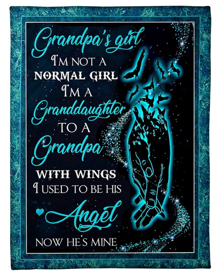 Gift For Grandpa I'm Not A Normal Girl Raven Sherpa Fleece Blanket