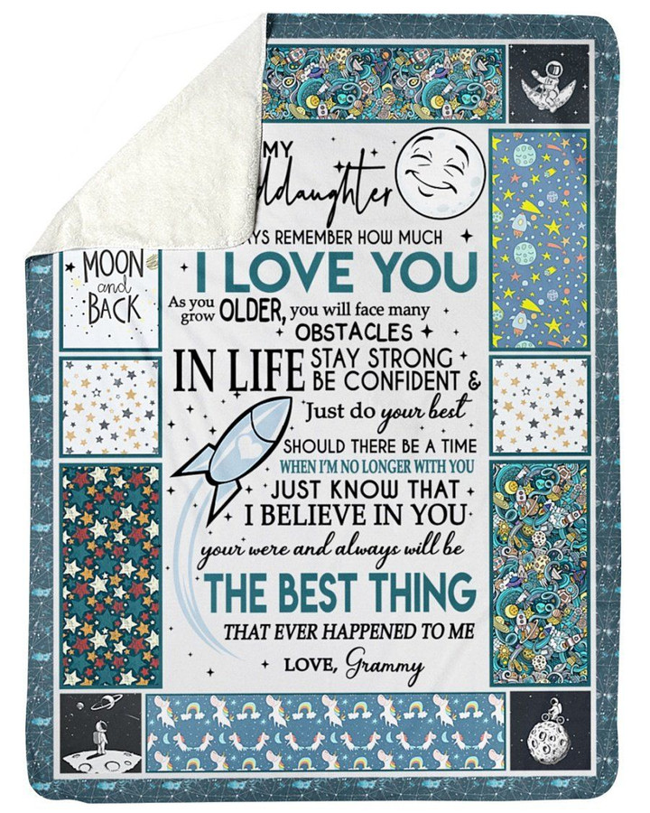 Just Know That I Believing In You Gift For Granddaughter Sherpa Blanket