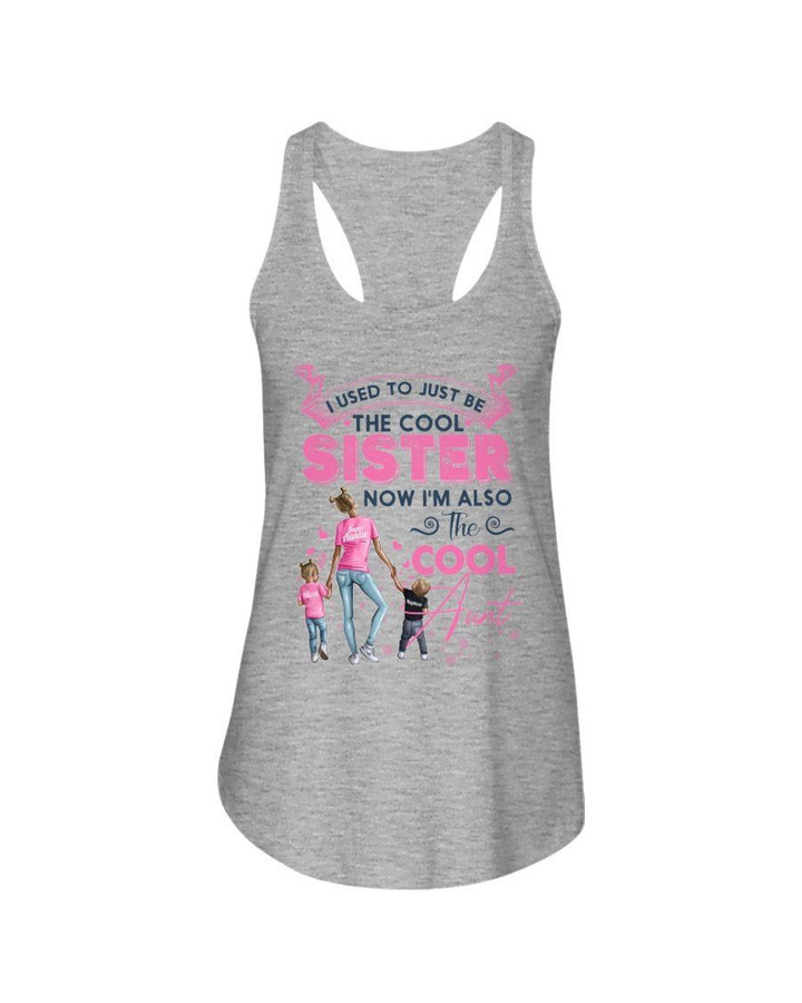 Auntie I Used To Just Be The Cool Sister Gift For Family Ladies Flowy Tank