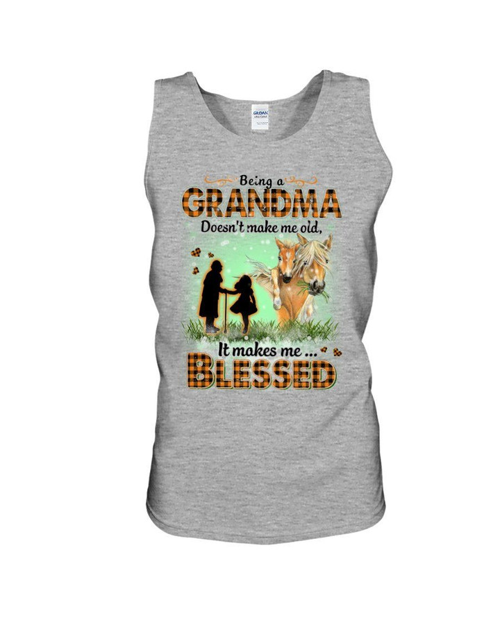 Gift For Grandma Horse Being A Grandma Doesn't Make Me Old Unisex Tank Top