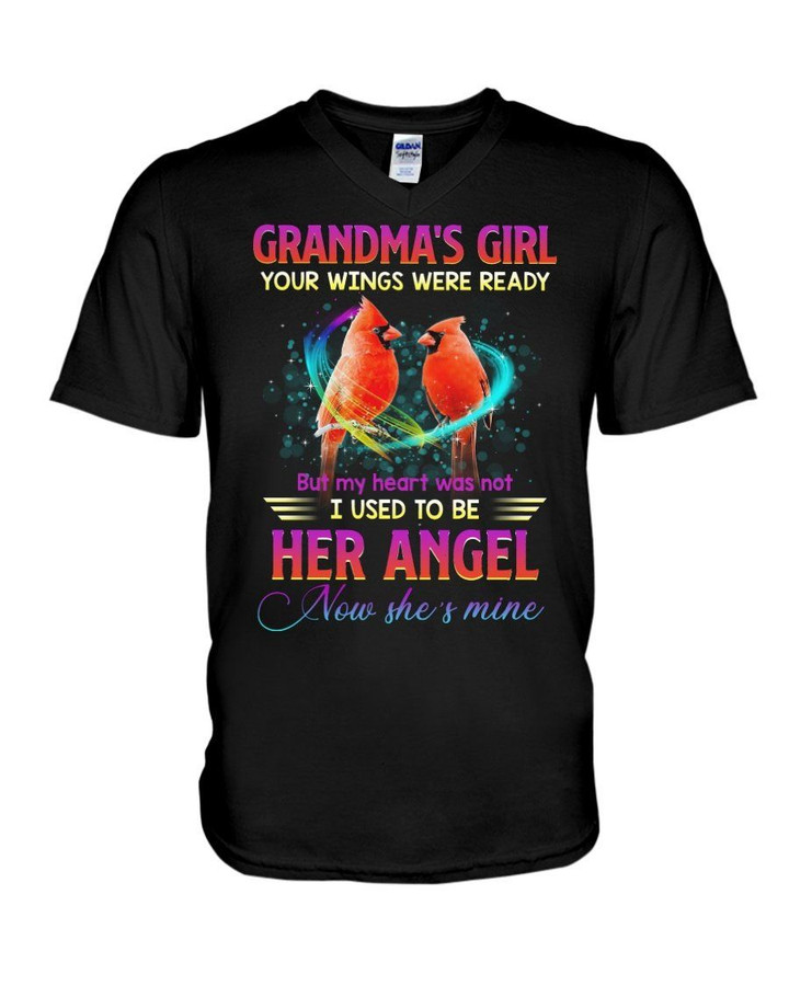 Cardinal Couple Gift For Angel Grandma Your Wings Were Ready Guys V-Neck