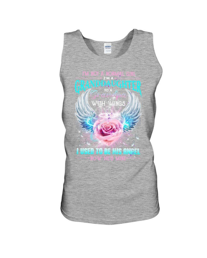 I Used To Be His Angel Pink Rose Gift For Grandpa Unisex Tank Top