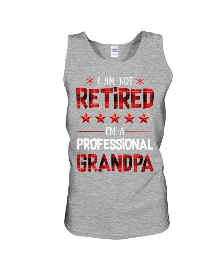 Gift For Family Star Pattern I'm A Professional Grandpa Unisex Tank Top
