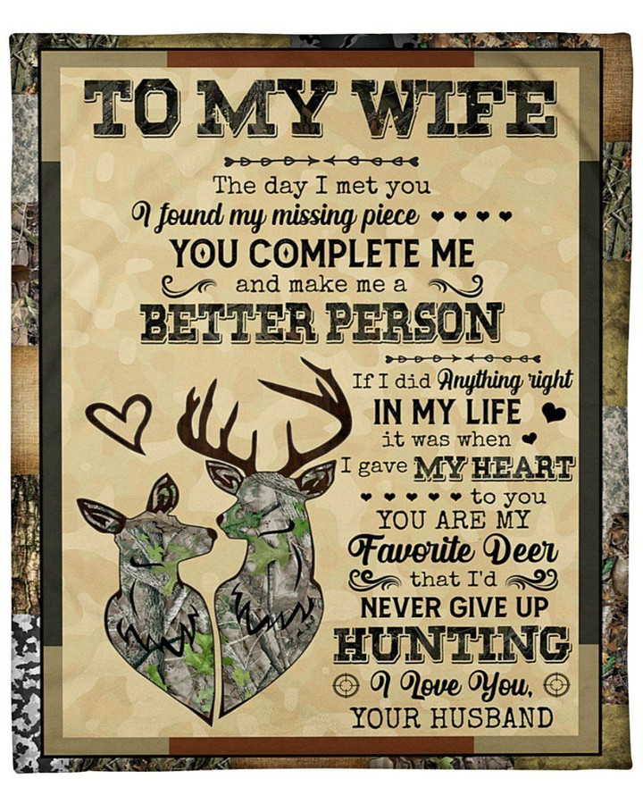 The Day I Met You Go Hunting Sherpa Fleece Blanket Gift For Wife Sherpa Fleece Blanket