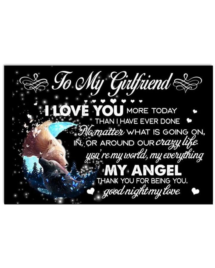 Thank You For Being You'll Gift For Girlfriend Horizontal Poster
