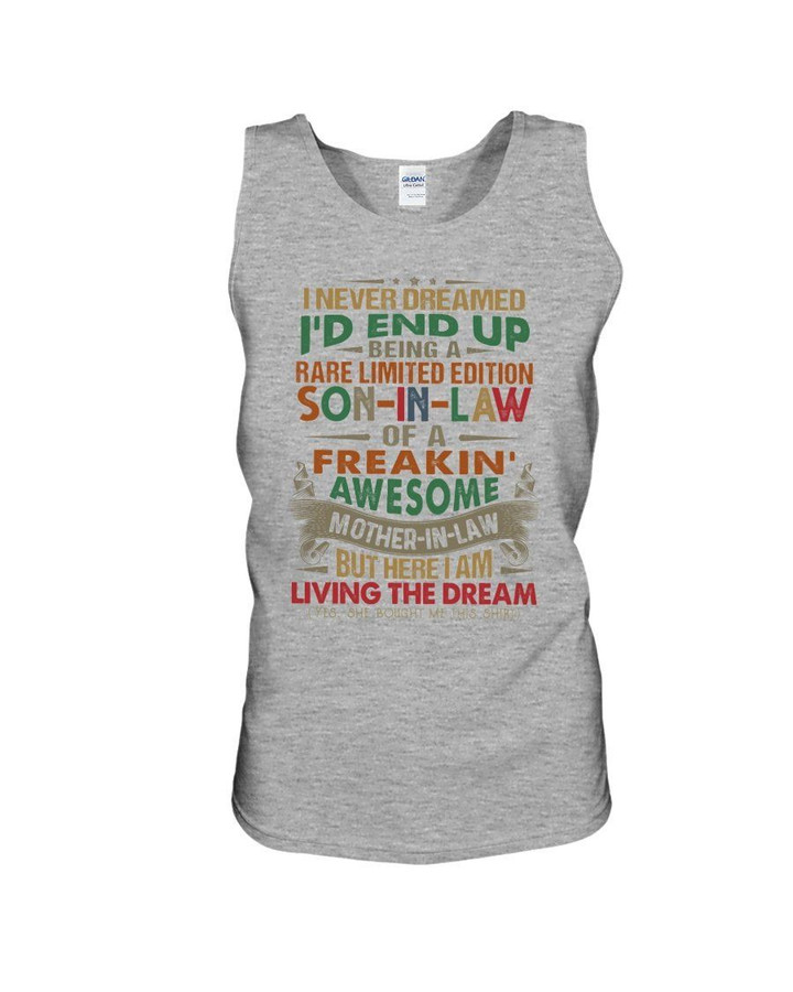 Rare Limited Edition Son In Law Of A Freaking Awesome Mother In Law Family Gift Unisex Tank Top