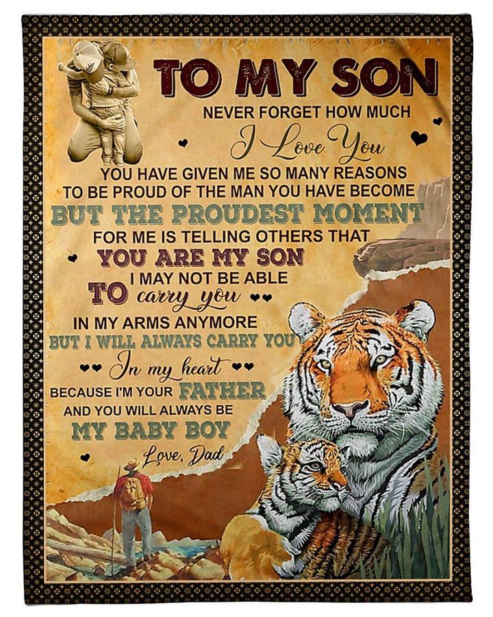You Will Always Be My Baby Boy Dad Gift For Son Sherpa Fleece Blanket