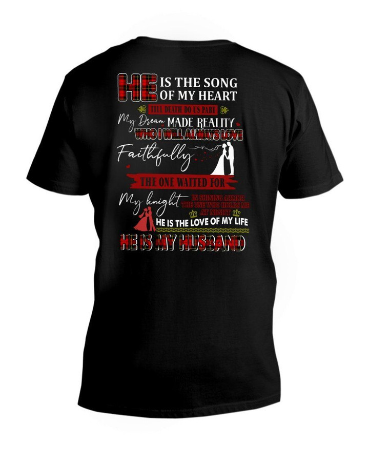 He Is The Song Of My Heart Gift For Husband Guys V-Neck