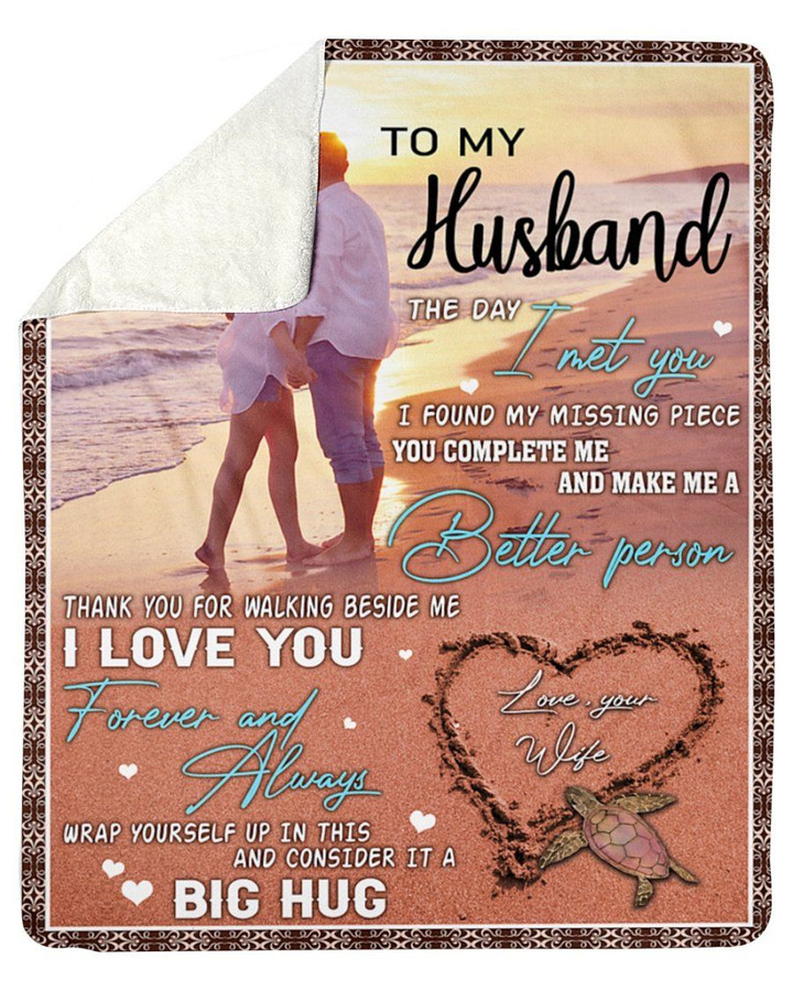 Gift For Husband Sunrise I Love You Forever And Always Sherpa Fleece Blanket Sherpa Blanket