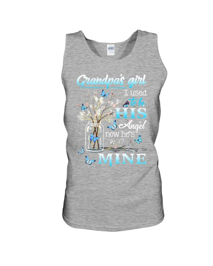 Gift For Angel Grandpa Butterfly Tree I Used To Be His Angel Unisex Tank Top